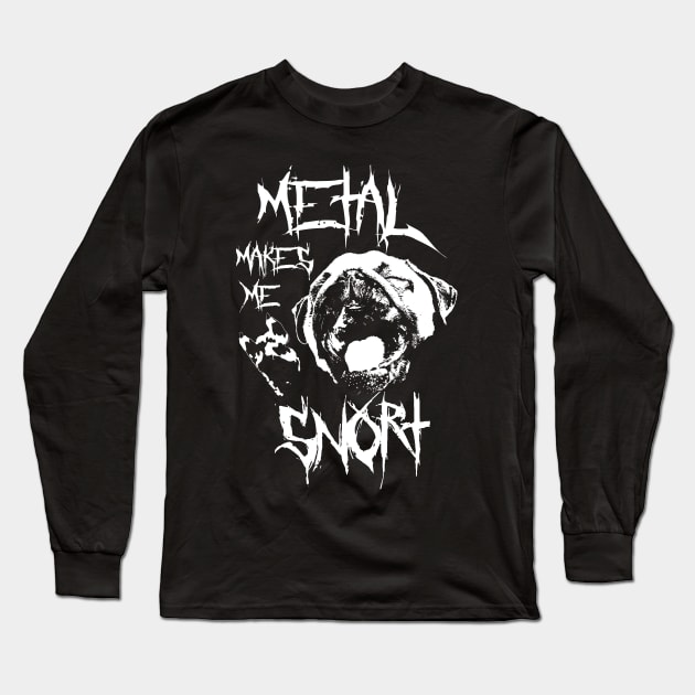 Metal Long Sleeve T-Shirt by darklordpug